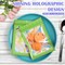 300 Pcs Mylar Bags, Smell Proof Bags Foil Pouch, Holographic Resealable Bags for Small Business, Candy Sample Jewelry Bag Sealable Packaging for Party Favor Food Storage (2.4x3.9in-Green)